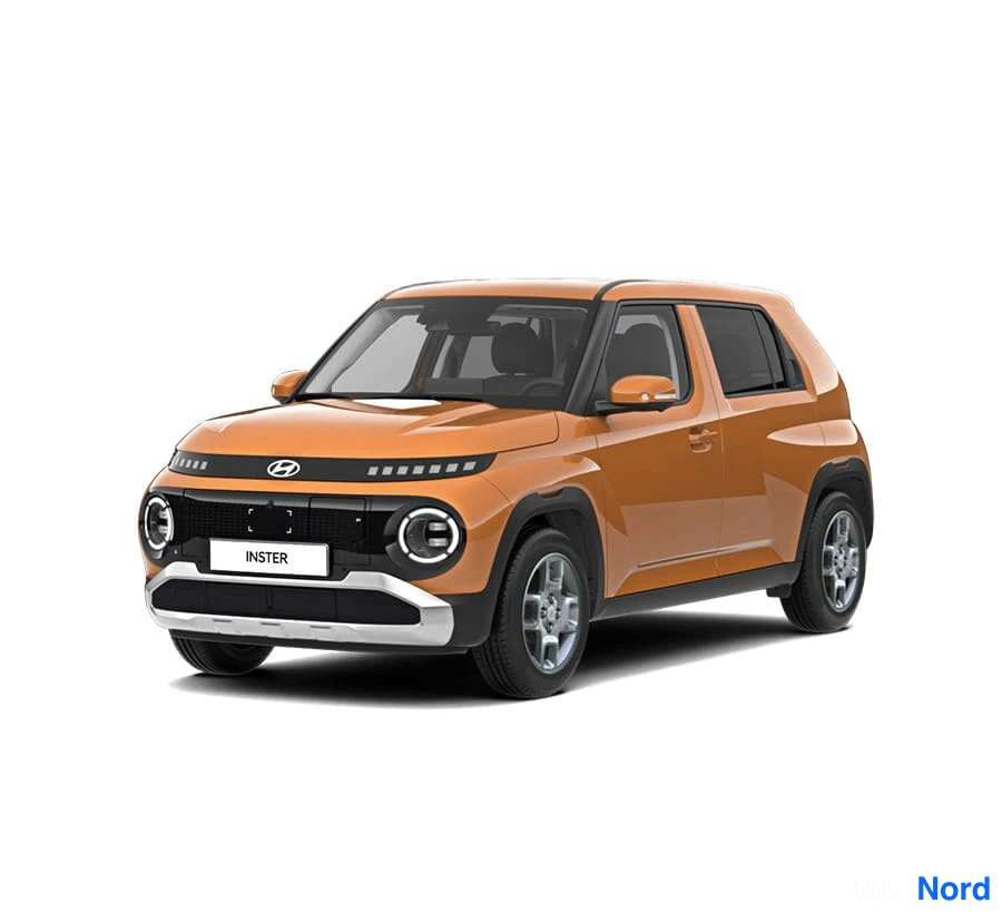Valkoinen Hyundai Inster 2026, etuviisto, keula vasemmalle, kuva 5