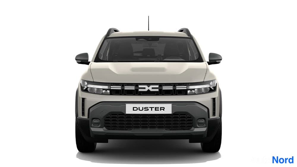 Valkoinen Dacia Duster 2026, edestä, kuva 9