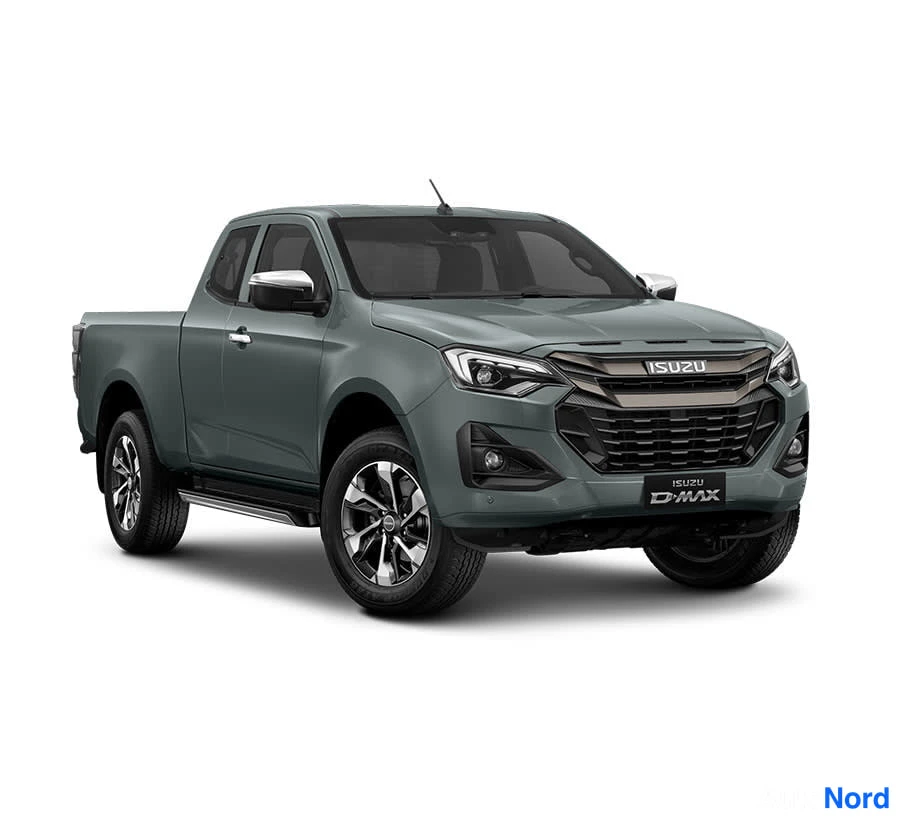 Harmaa Isuzu D-MAX 2026, etuviisto, keula oikealle, kuva 3