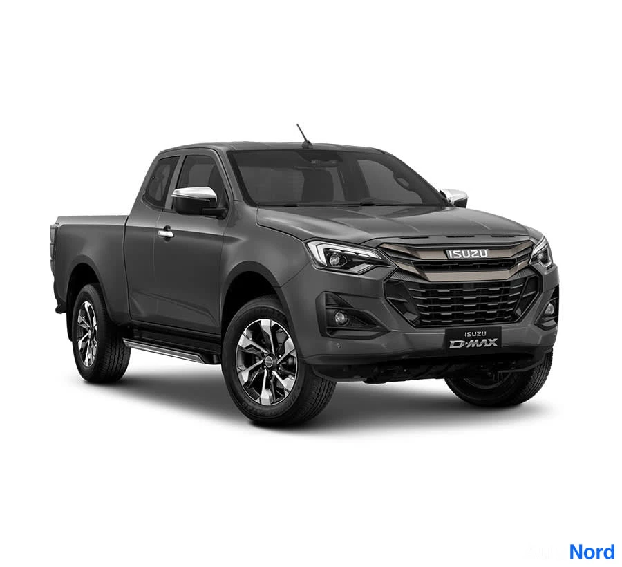 Harmaa Isuzu D-MAX 2026, etuviisto, keula oikealle, kuva 4