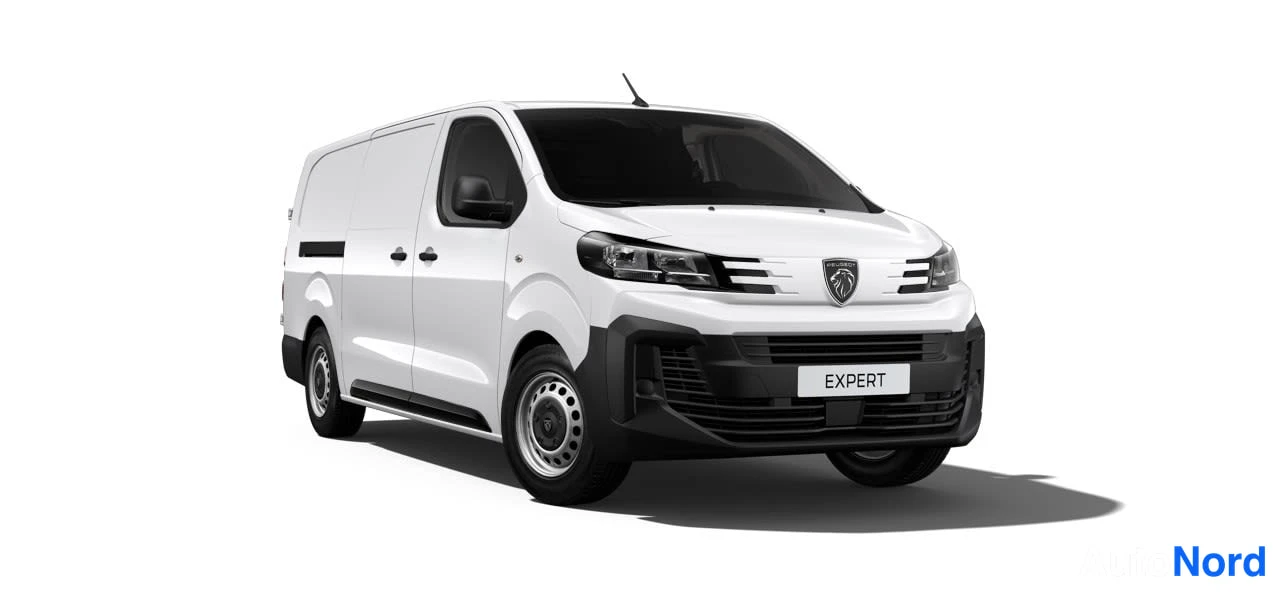Valkoinen Peugeot Expert 2026, etuviisto, keula oikealle, kuva 2
