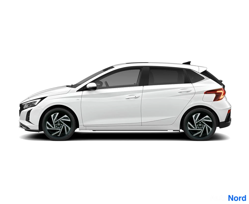 Valkoinen Hyundai i20 2026, sivulta, kuva 3
