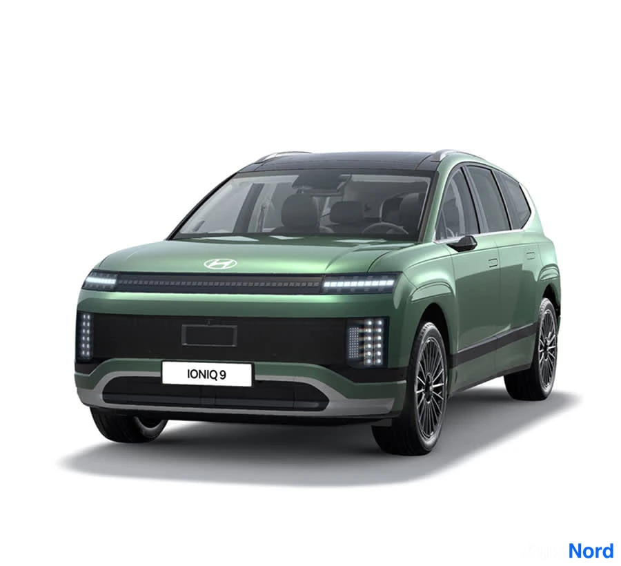 Vihreä Hyundai IONIQ 9 2026, etuviisto, keula vasemmalle, kuva 2
