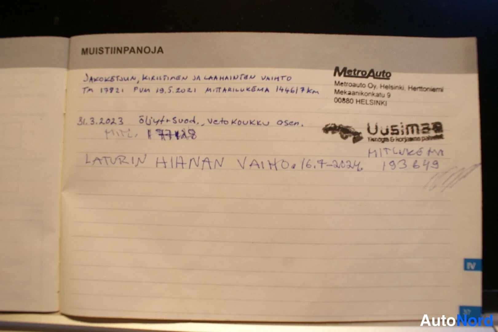 Sininen Citroen C5 2010, asiakirja, kuva 17