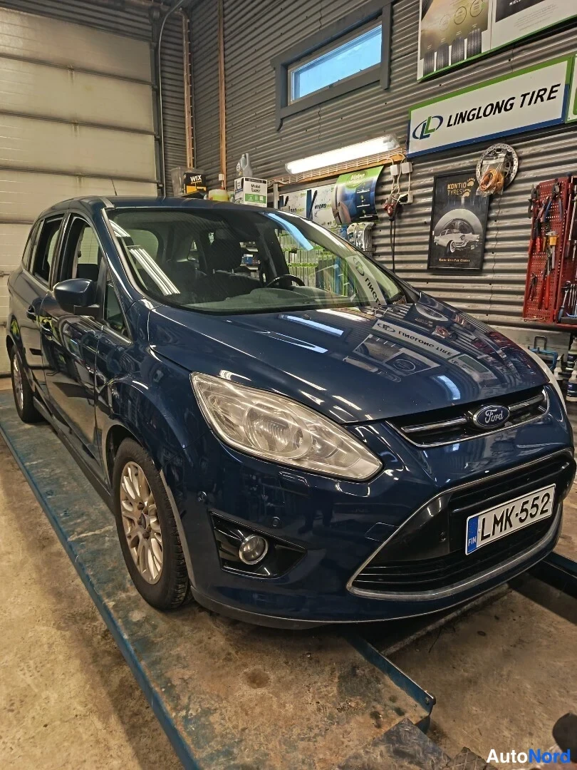 Sininen Ford C-MAX 2014, etuviisto, keula oikealle, kuva 4