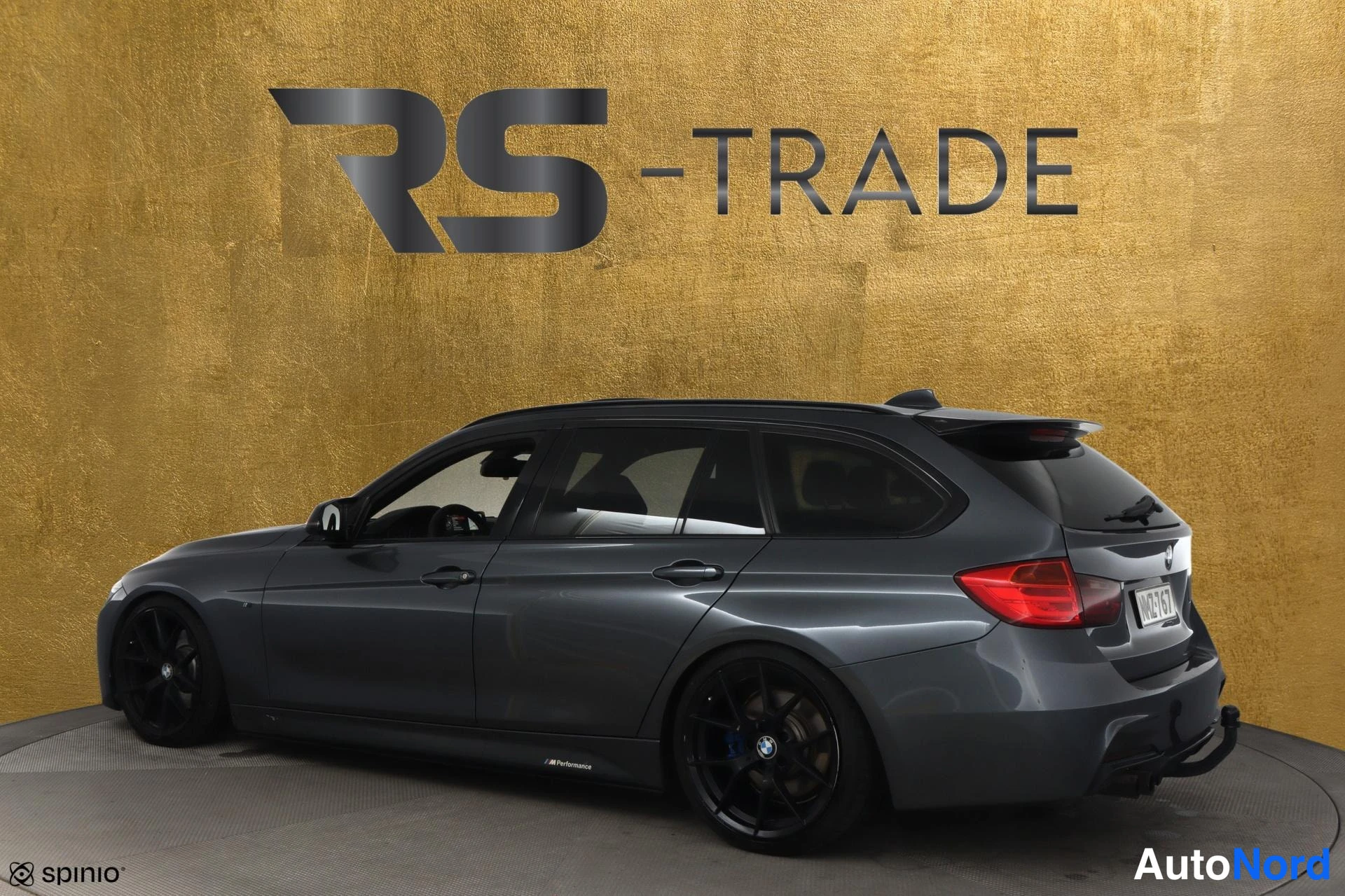 Harmaa BMW 330d 2014, takaviisto, kuva 5