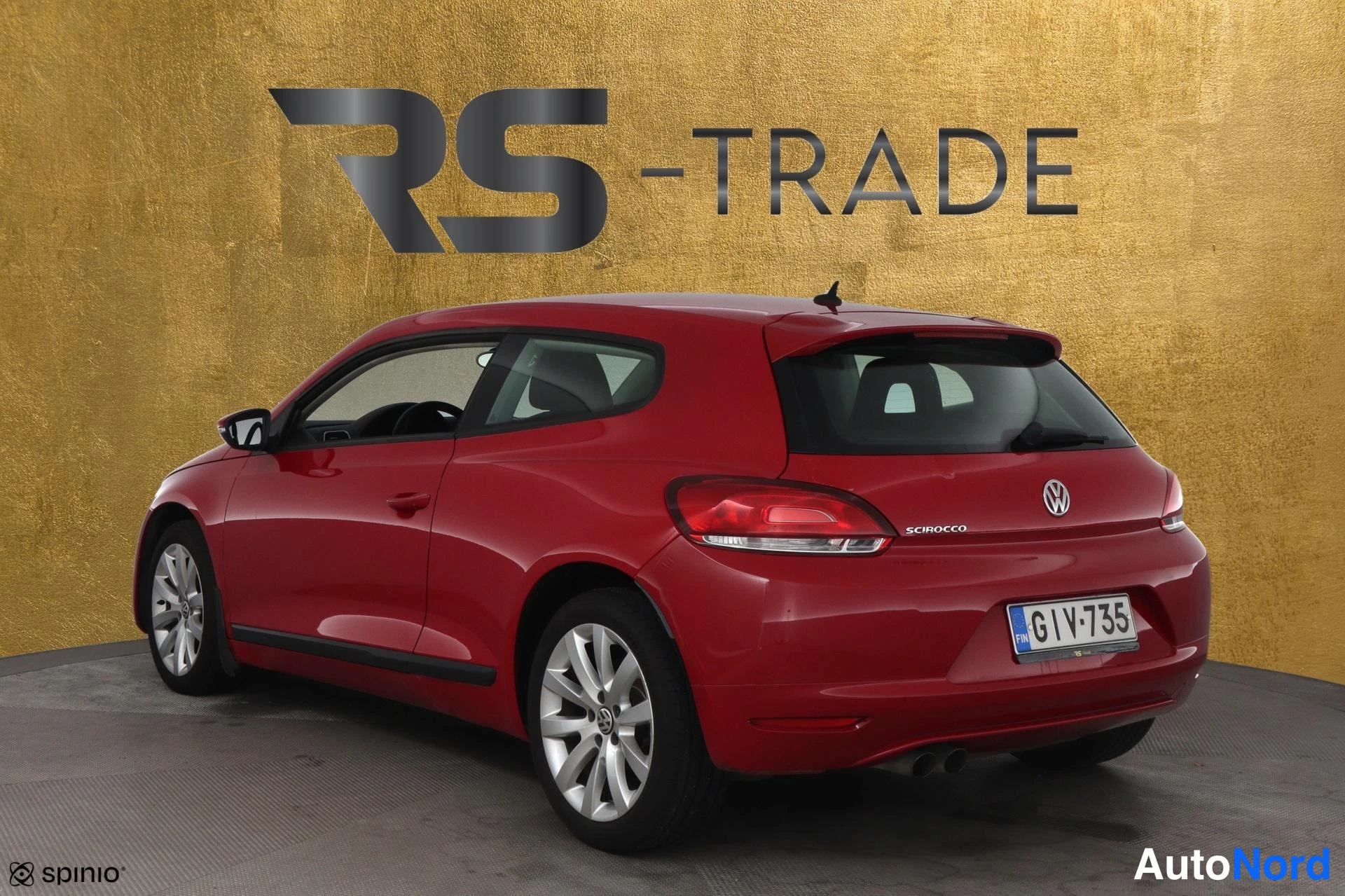 Punainen Volkswagen Scirocco 2009, takaviisto, kuva 5