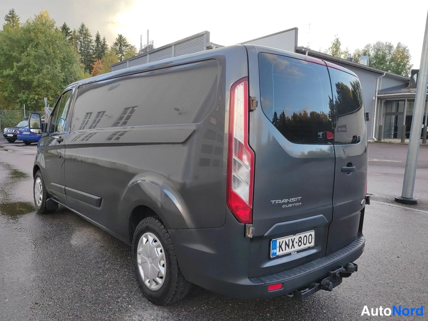 Harmaa Ford Transit Custom 2016, takaviisto, kuva 6