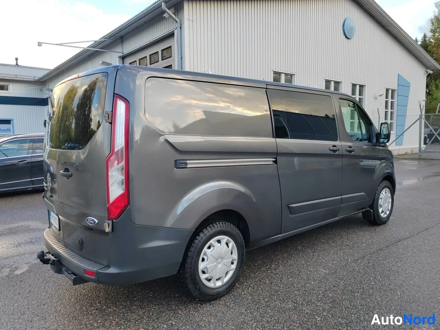 Harmaa Ford Transit Custom 2016, takaviisto, kuva 7