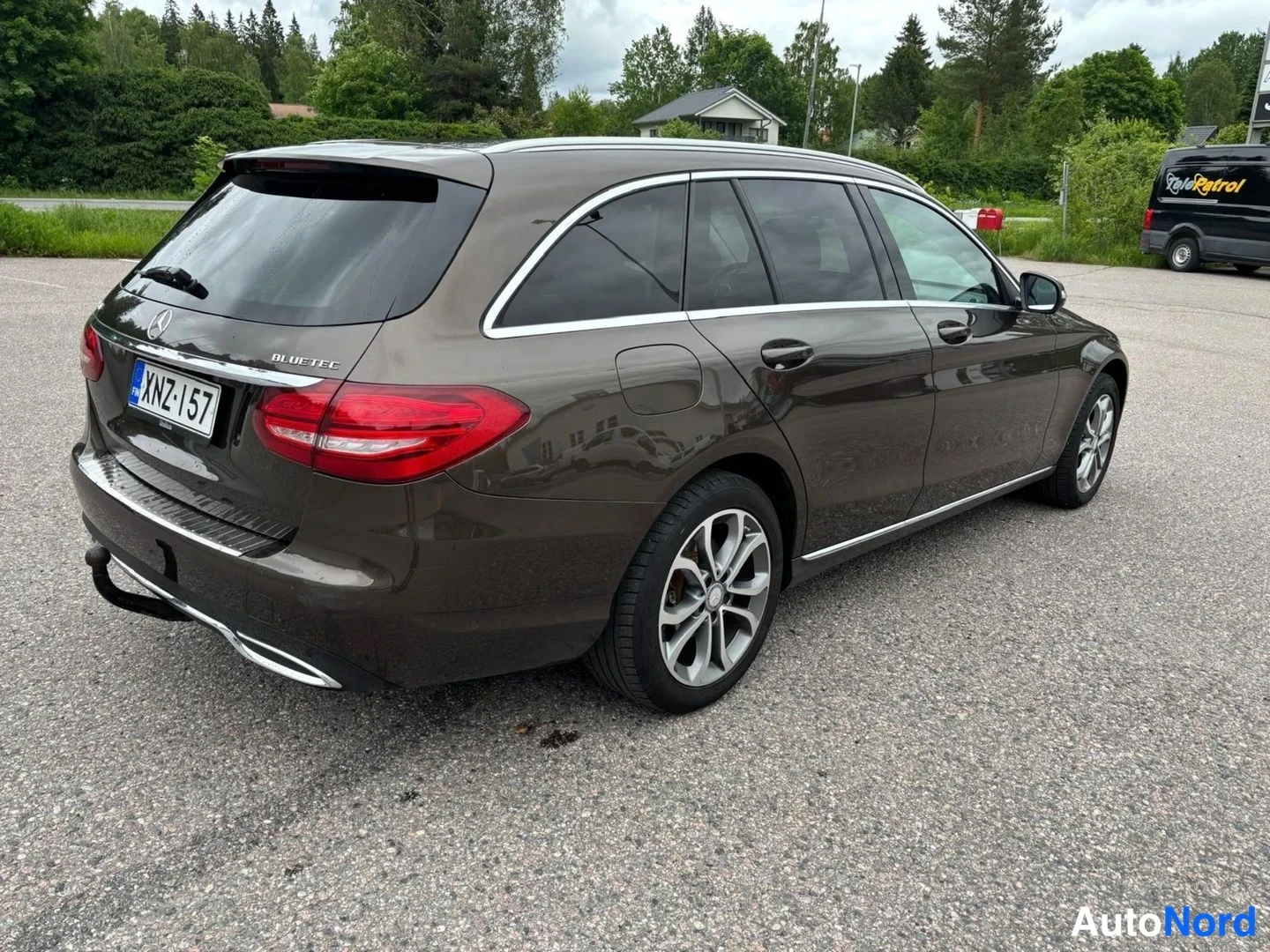 Brown Mercedes-Benz C 250 BlueTEC 4MATIC 2015, rear three-quarter, photo 5