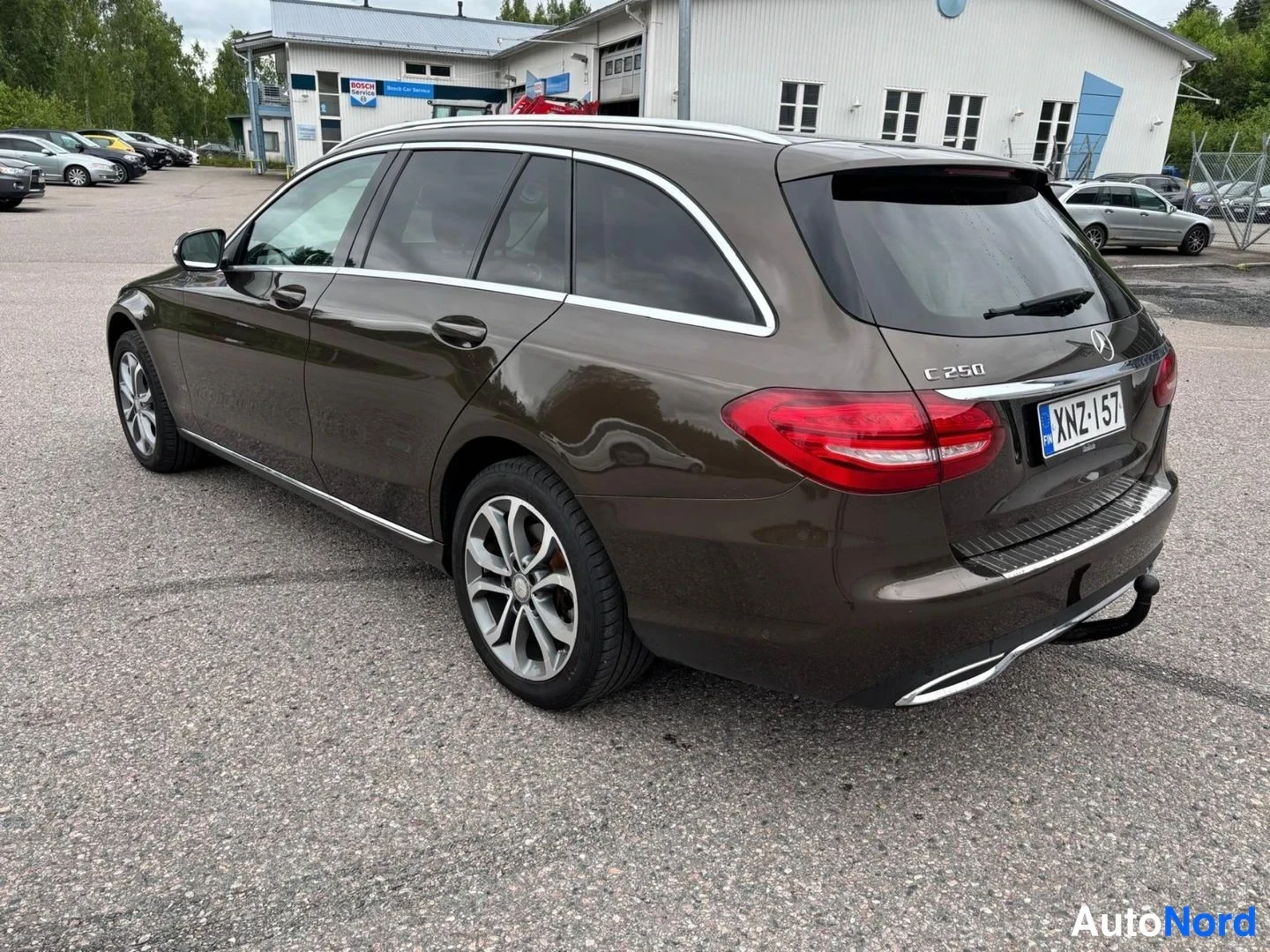 Brown Mercedes-Benz C 250 BlueTEC 4MATIC 2015, rear three-quarter, photo 6