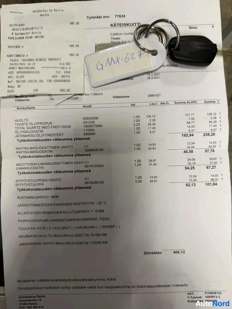 Valkoinen Citroen C3 2017, asiakirja, kuva 26