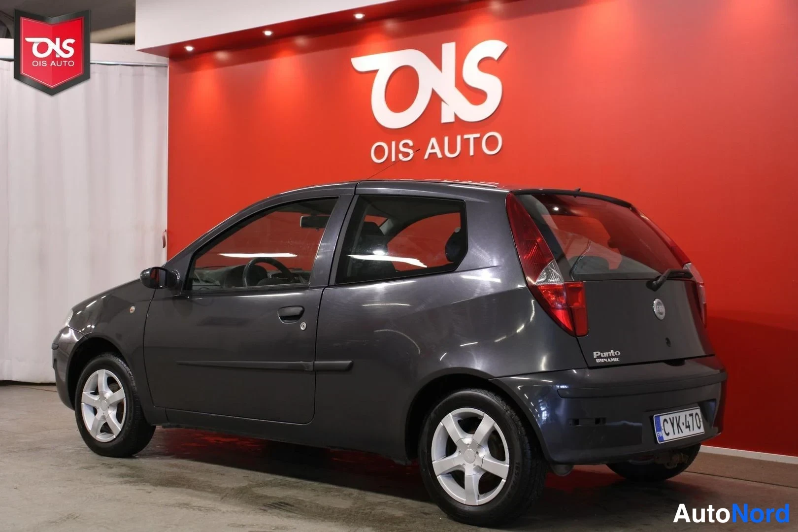 Harmaa Fiat Punto 2005, takaviisto, kuva 8