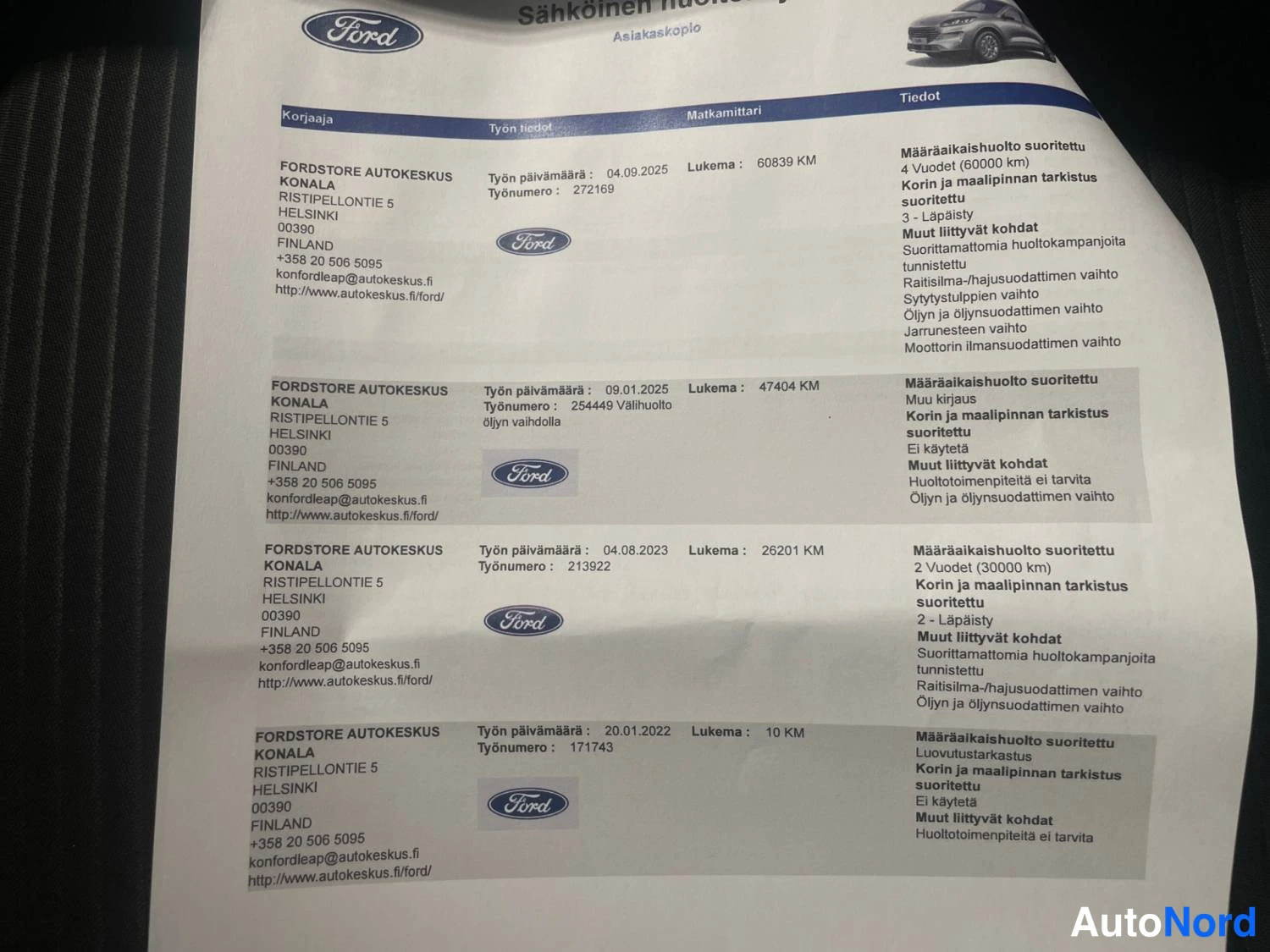 Harmaa Ford Kuga 2022, asiakirja, kuva 21