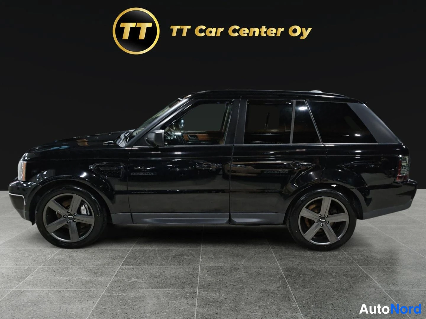 Musta Land Rover Range Rover Sport 2008, etuviisto, keula vasemmalle, kuva 2