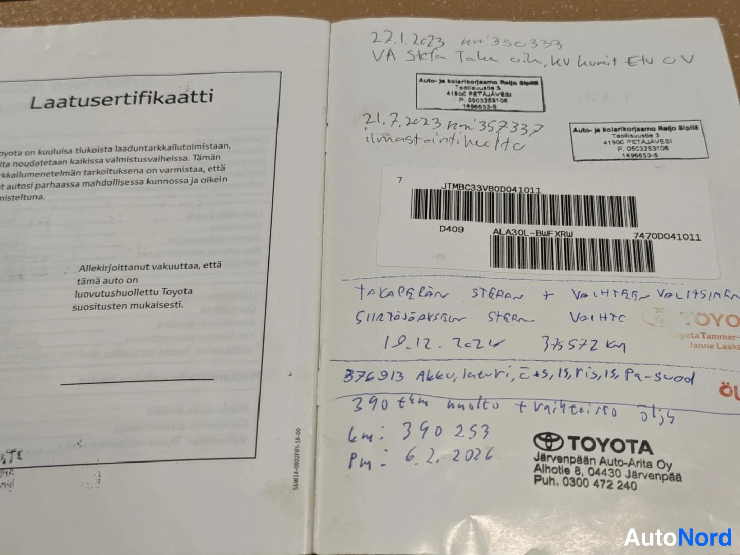 Beige Toyota RAV4 2010, asiakirja, kuva 22