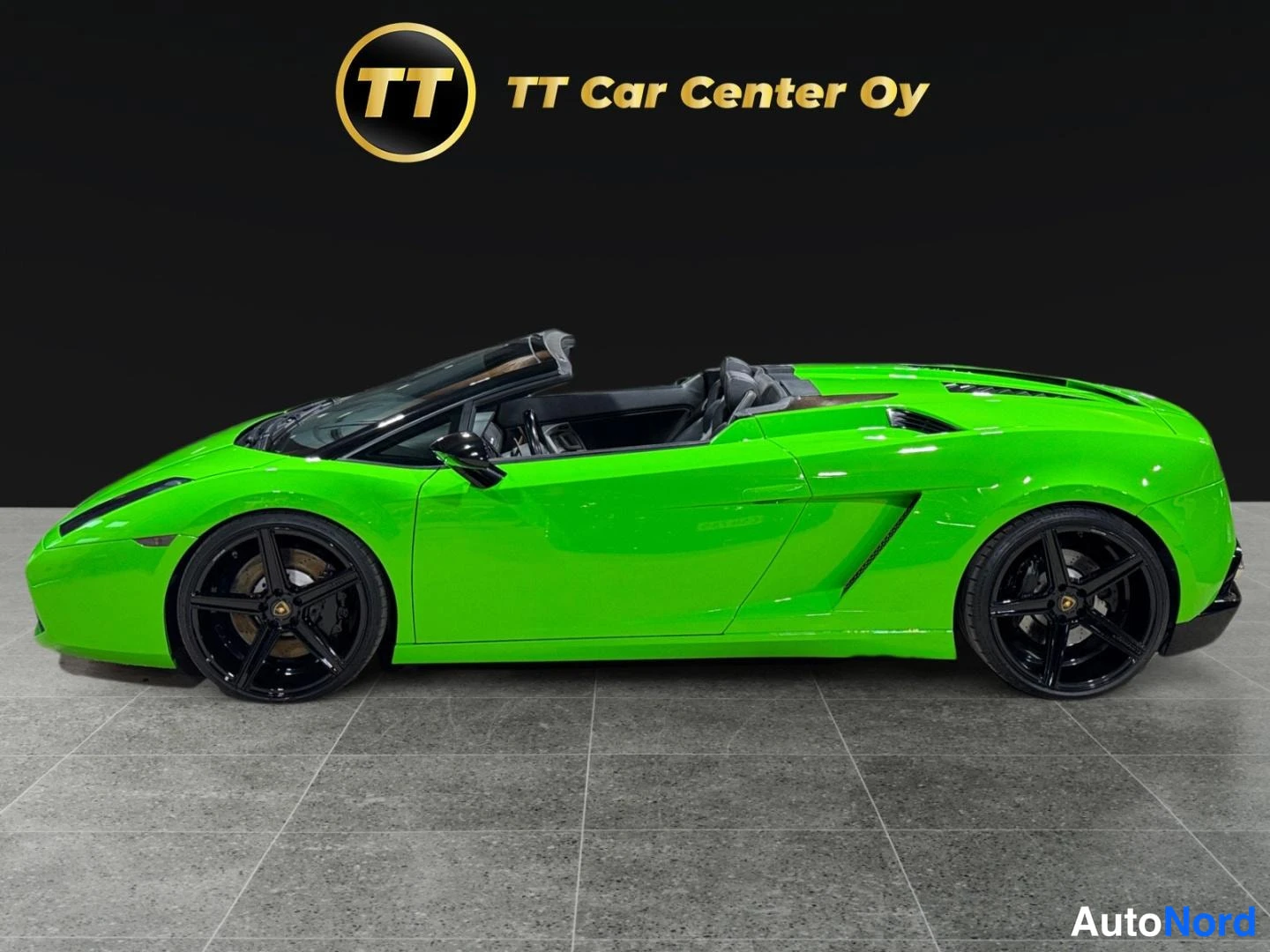 Vihreä Lamborghini Gallardo 2007, sivulta, kuva 3
