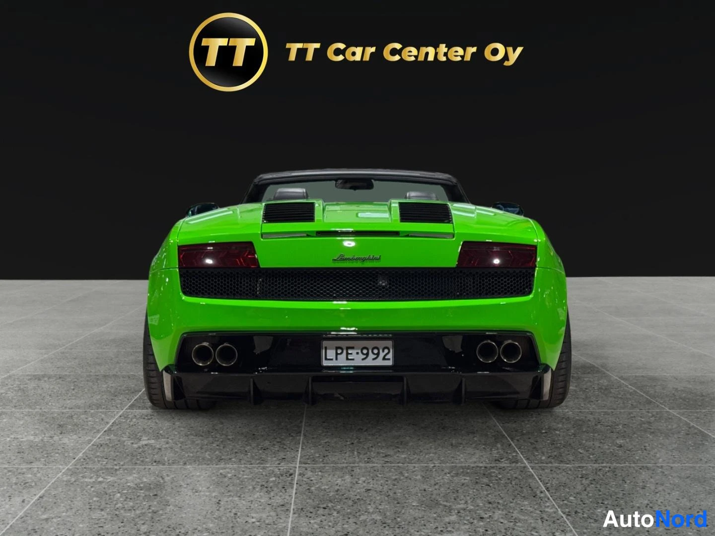 Vihreä Lamborghini Gallardo 2007, takaa, kuva 7