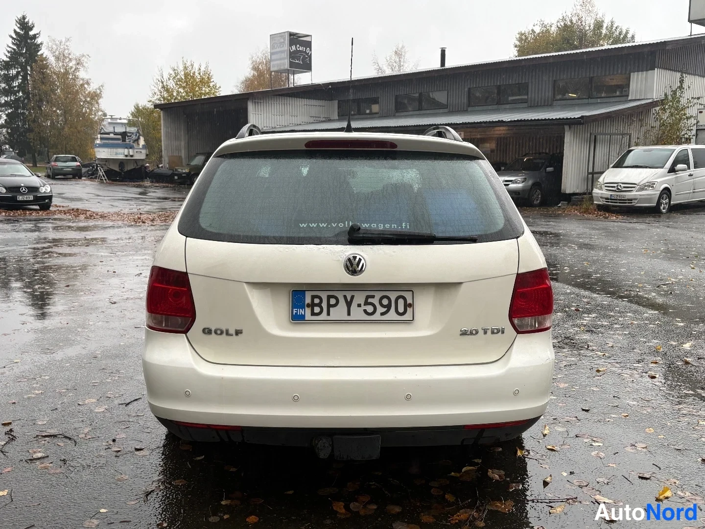Valkoinen Volkswagen Golf Variant 2008, takaa, kuva 7