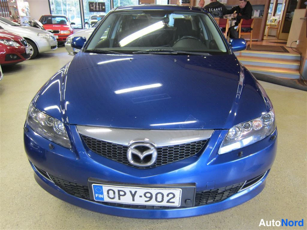 Sininen Mazda 6 2007, edestä, kuva 3