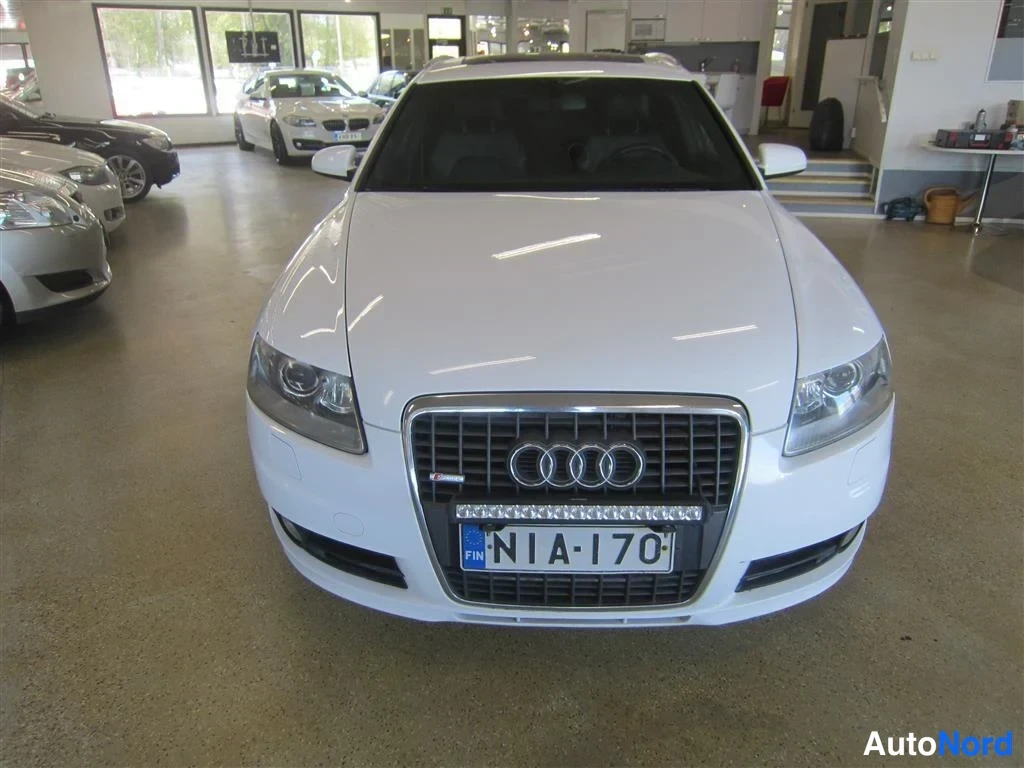 Valkoinen Audi A6 2008, edestä, kuva 3