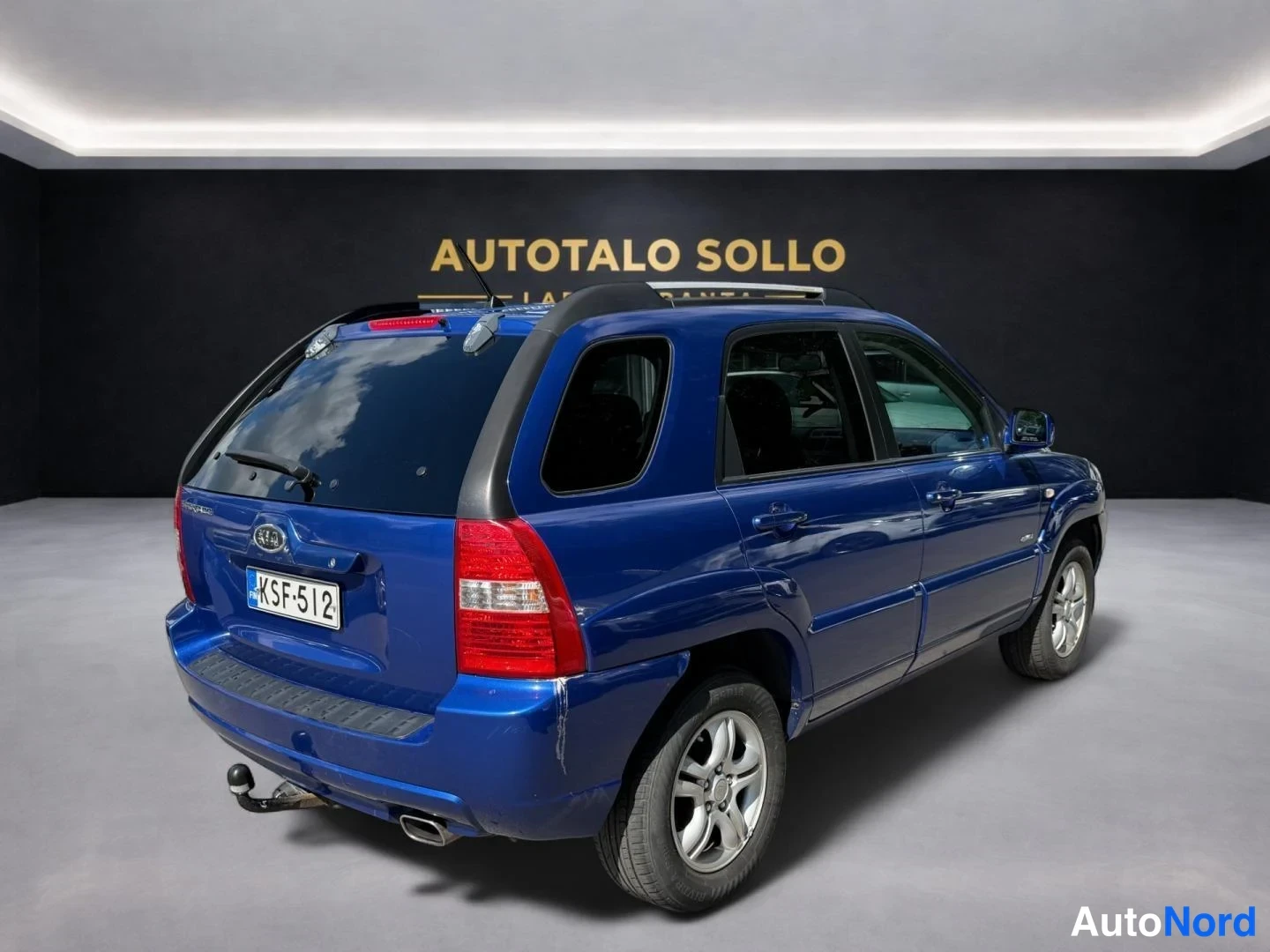Sininen Kia Sportage 2006, takaviisto, kuva 3