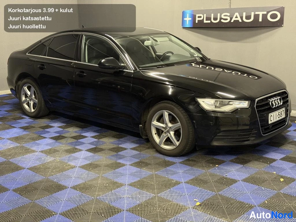 Musta Audi A6 2012, etuviisto, keula oikealle, kuva 5