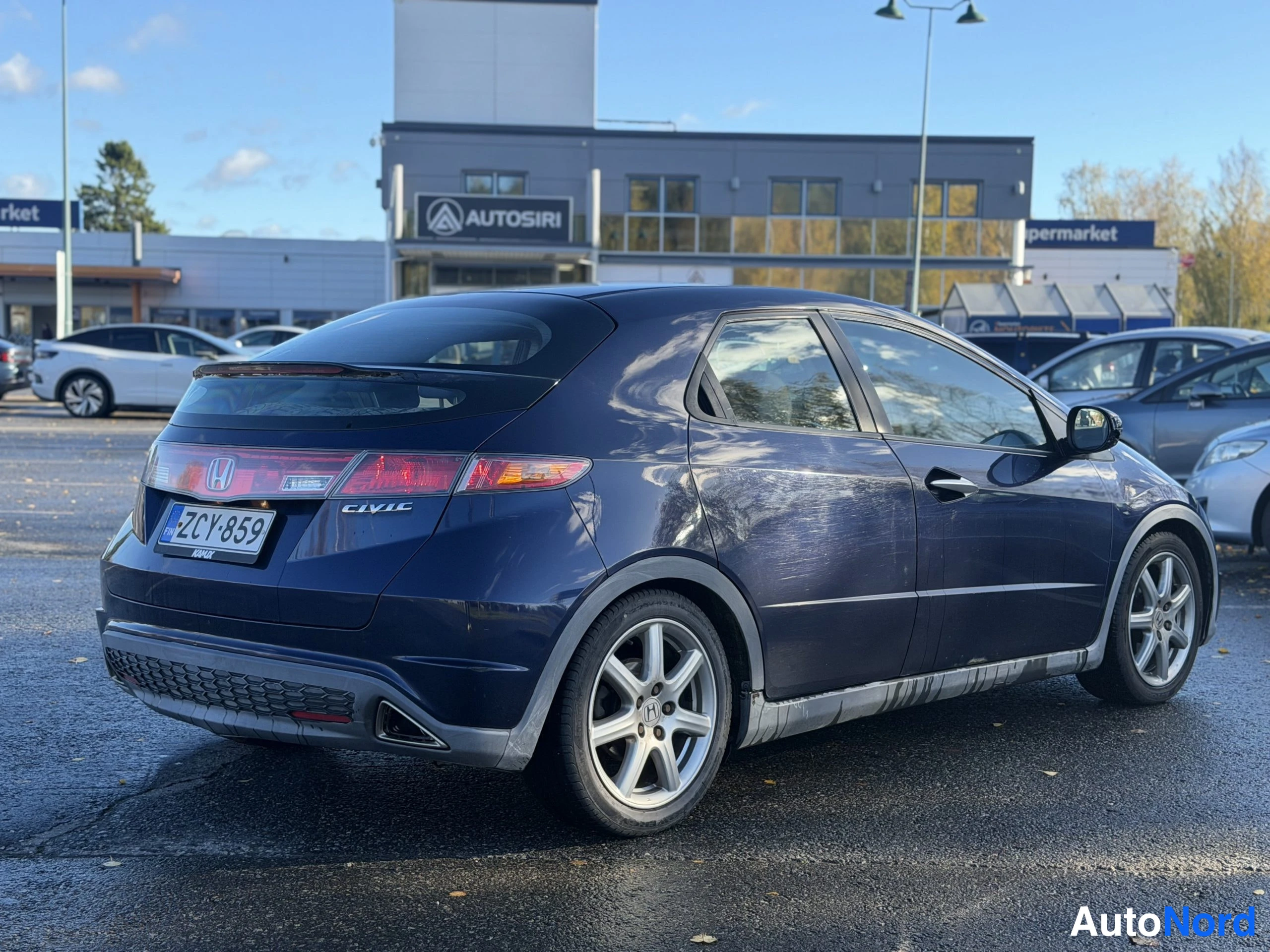 Sininen Honda Civic 2006, takaviisto, kuva 6