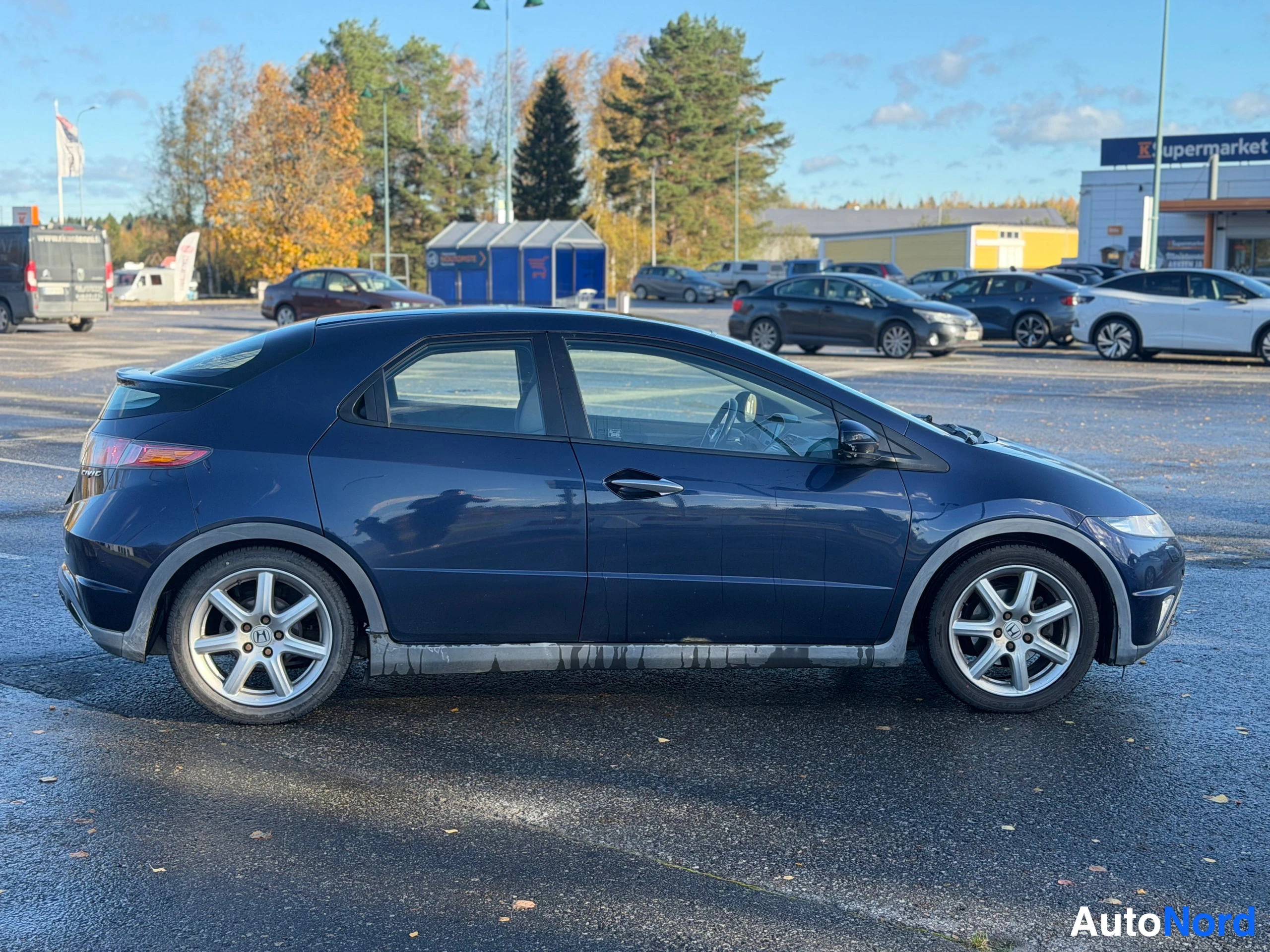Sininen Honda Civic 2006, takaviisto, kuva 7