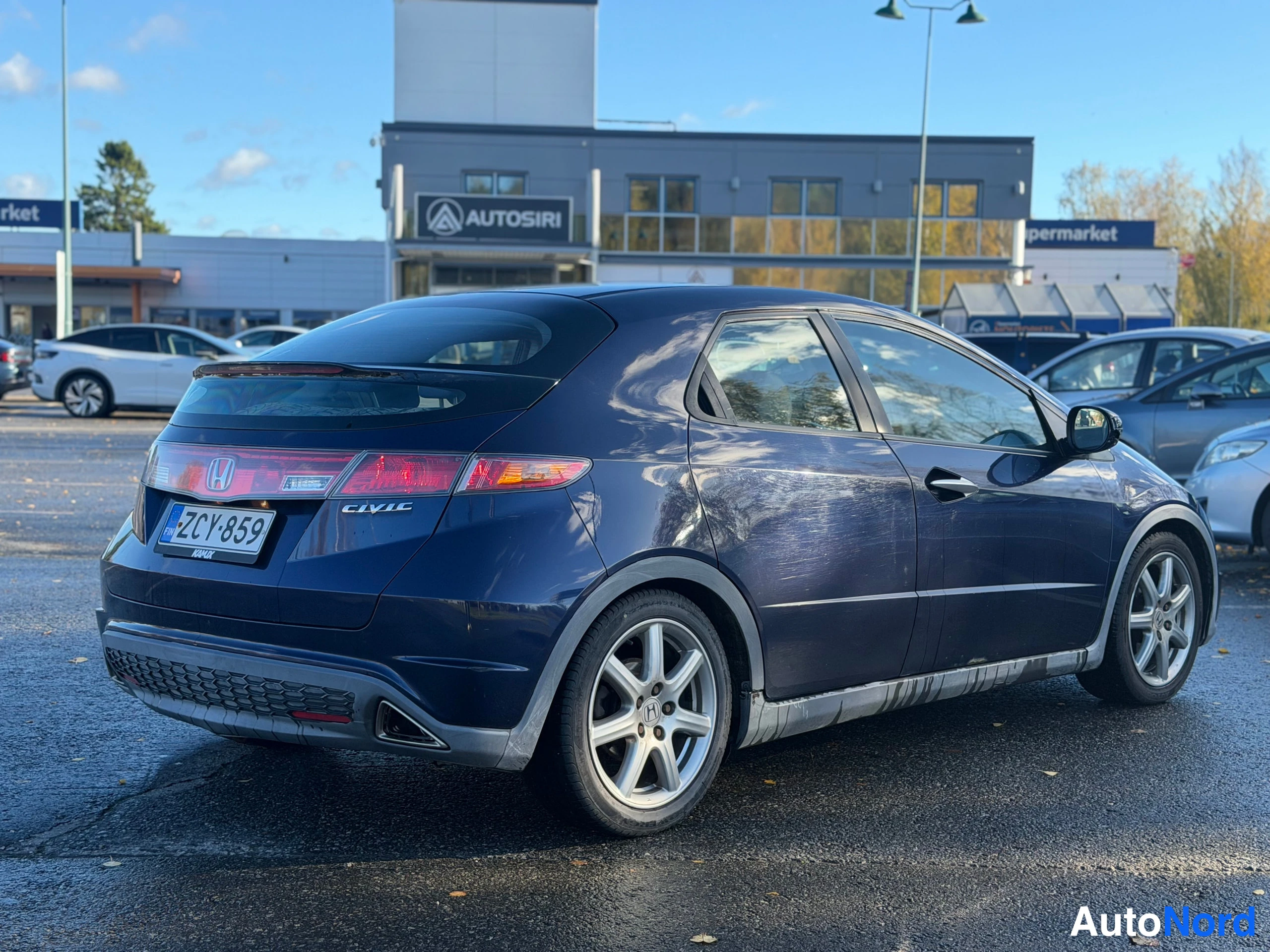 Sininen Honda Civic 2006, takaviisto, kuva 5