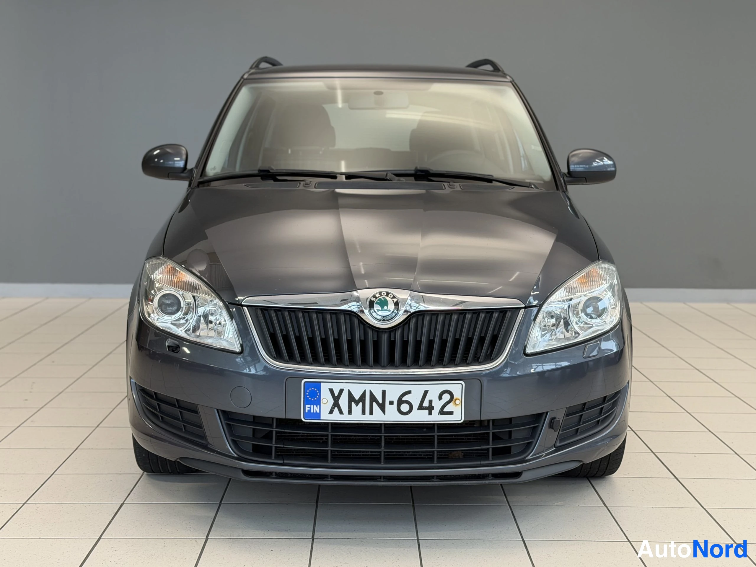 Harmaa Skoda Fabia 2012, edestä, kuva 9