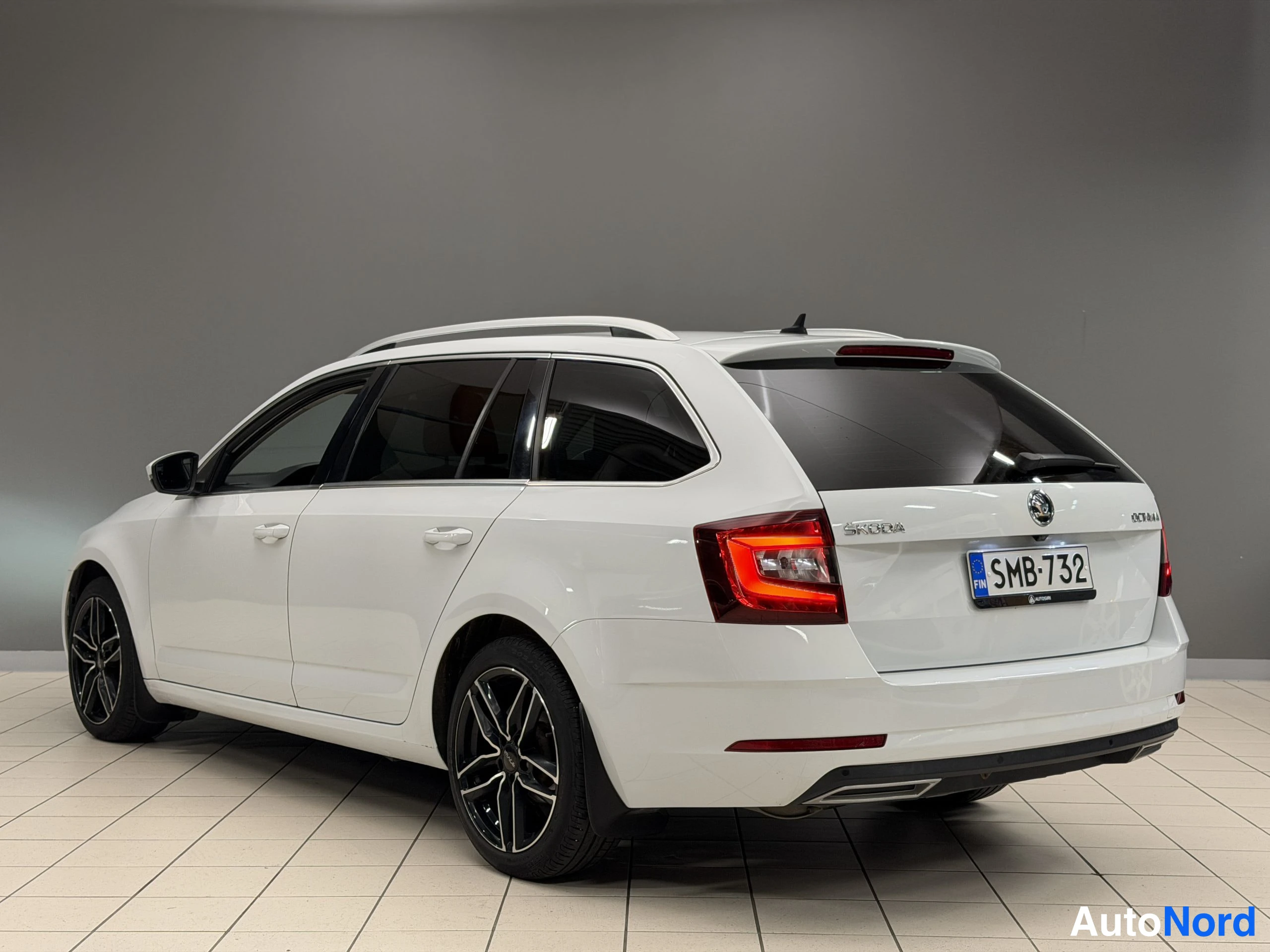 Valkoinen Skoda Octavia 2017, takaviisto, kuva 13