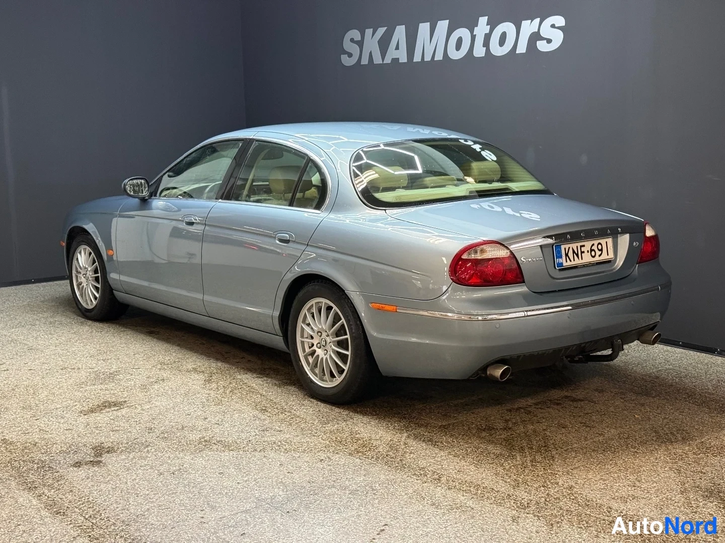 Sininen Jaguar S-Type 2006, takaviisto, kuva 6