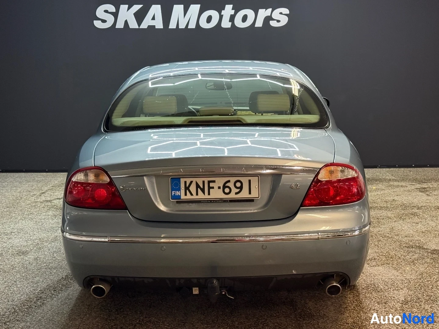 Sininen Jaguar S-Type 2006, takaa, kuva 8