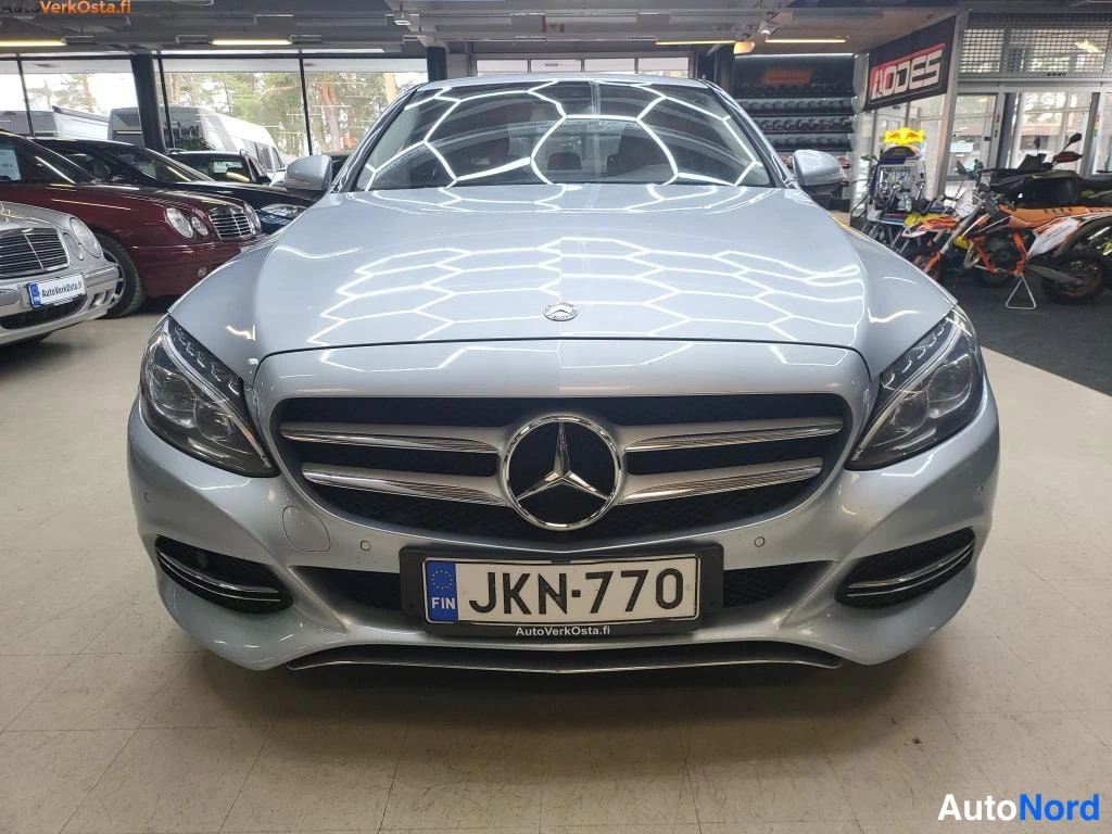 Harmaa Mercedes-Benz C 220 BlueTEC 2015, edestä, kuva 3