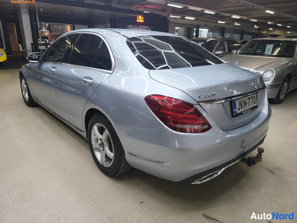 Harmaa Mercedes-Benz C 220 BlueTEC 2015, takaviisto, kuva 4