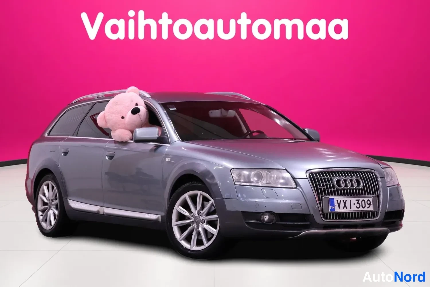 Harmaa Audi A6 allroad quattro 2006, etuviisto, keula oikealle, kuva 3