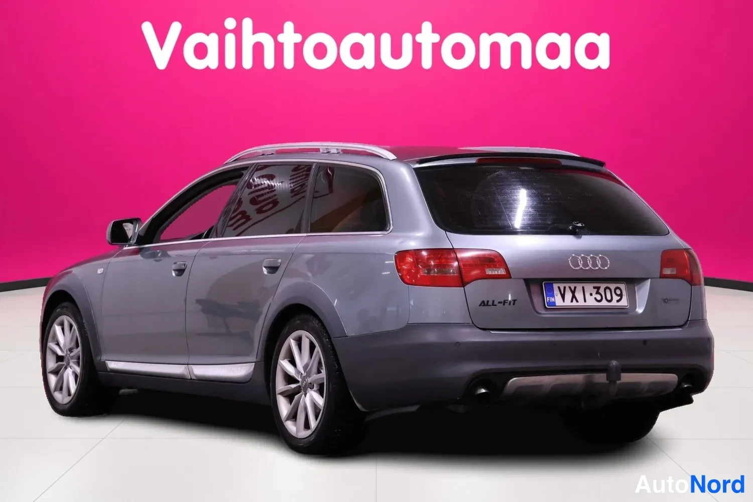 Harmaa Audi A6 allroad quattro 2006, takaviisto, kuva 6