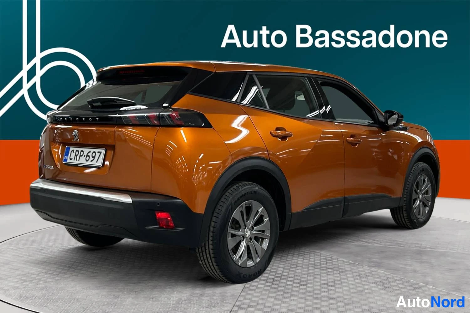 Oranssi Peugeot E-2008 2023, takaviisto, kuva 7