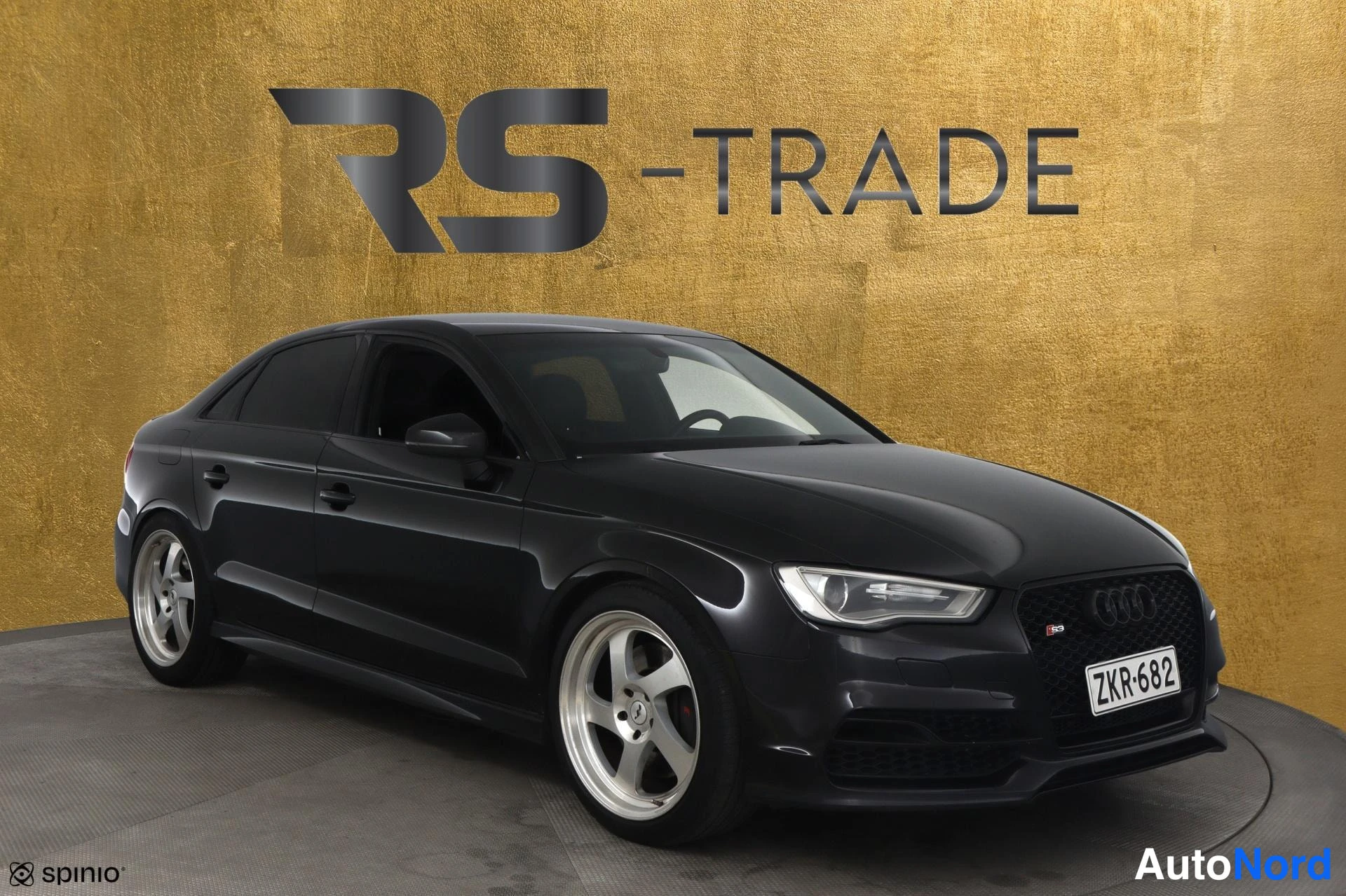 Ruskea Audi S3 2016, etuviisto, keula oikealle, kuva 2