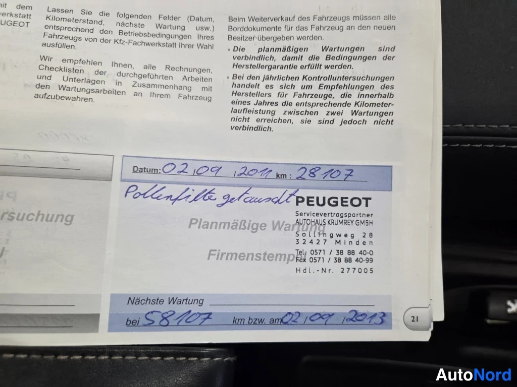 Valkoinen Peugeot RCZ 2011, asiakirja, kuva 12