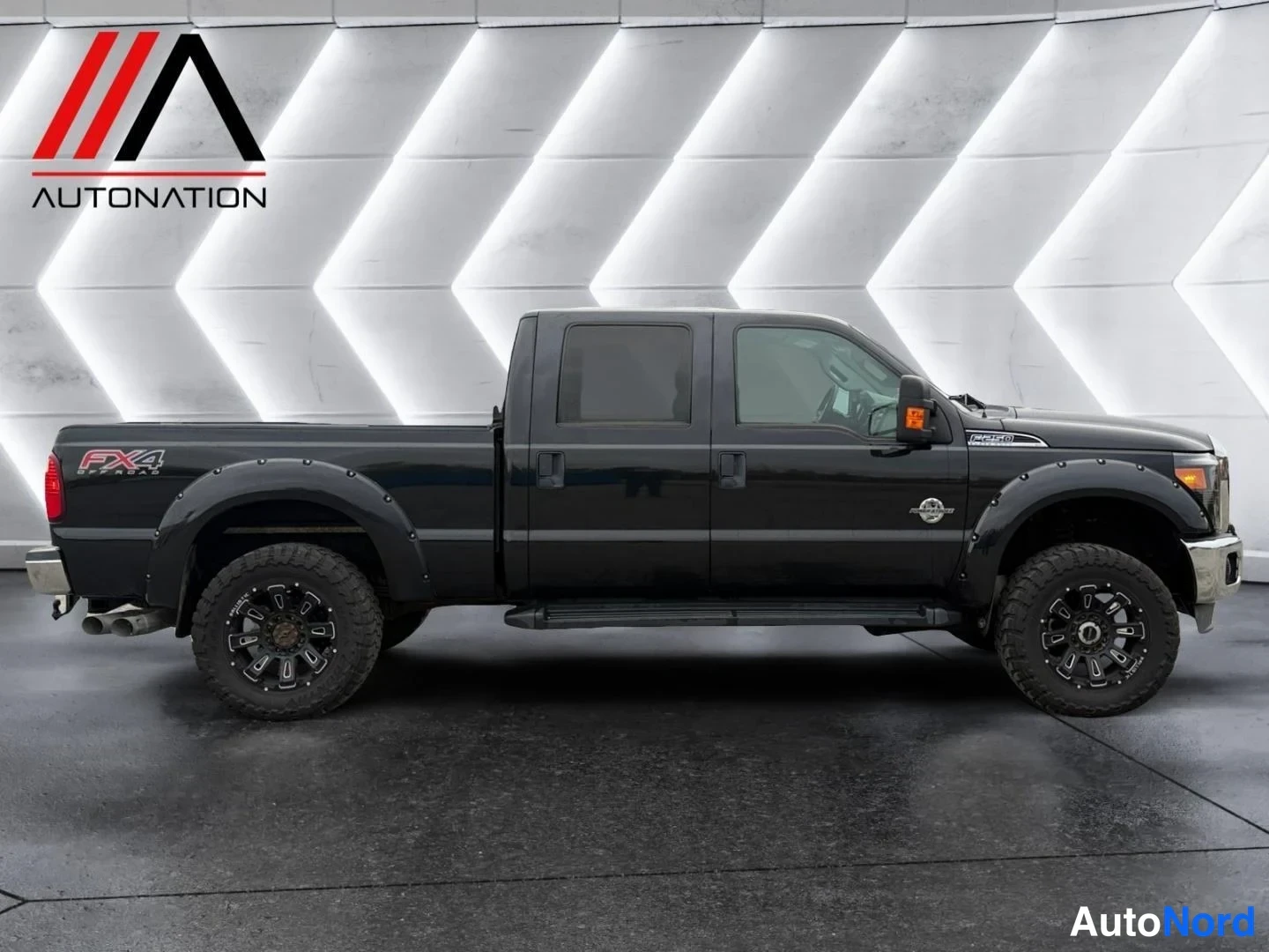 Black Ford F-250 2012, side, photo 4