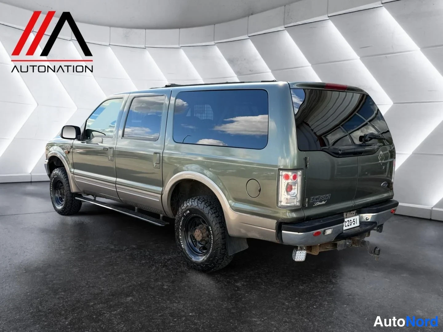 Vihreä Ford Excursion 2000, takaviisto, kuva 6