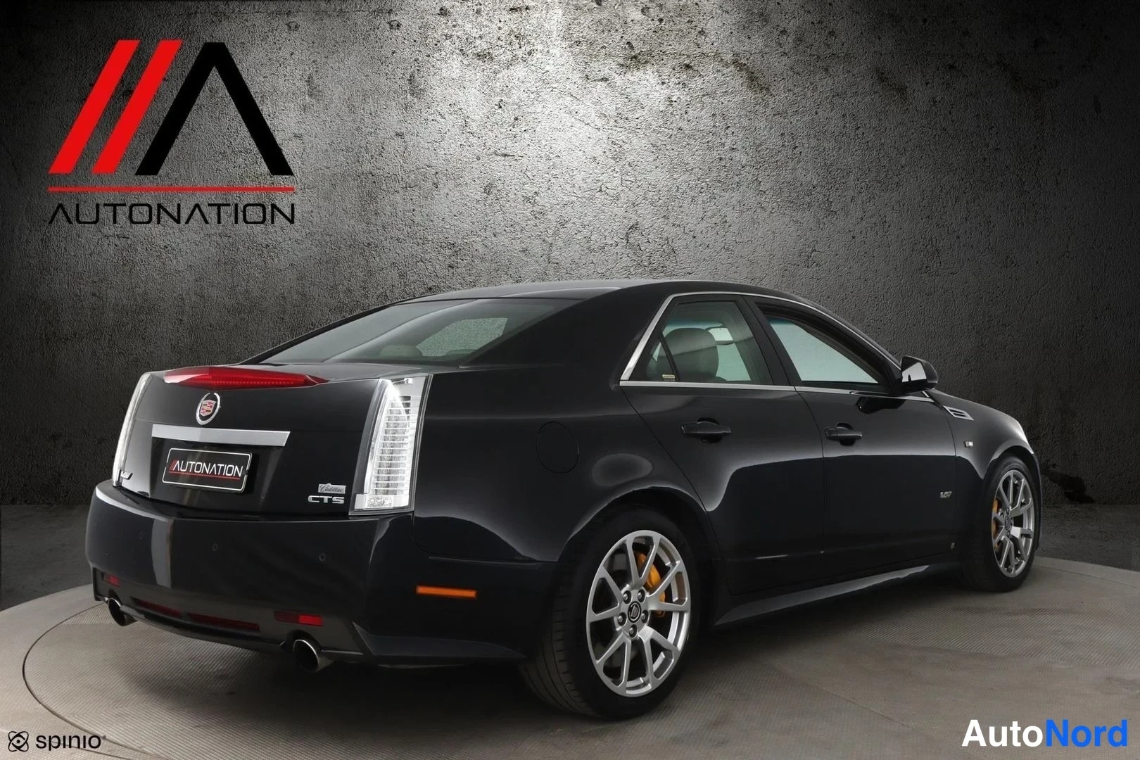 Black Cadillac CTS-V 2010, rear three-quarter, photo 4