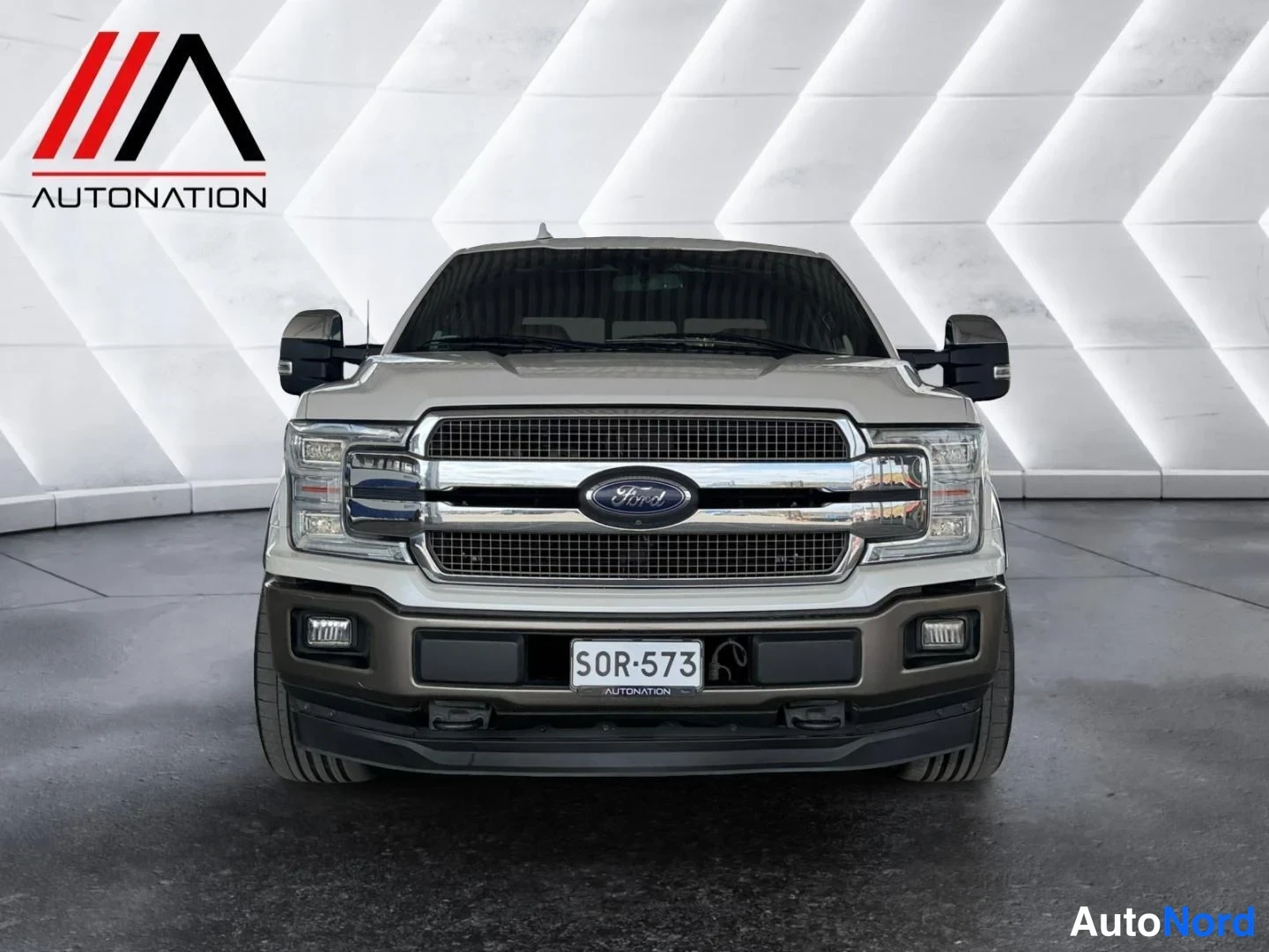 Valkoinen Ford F-150 2018, edestä, kuva 4