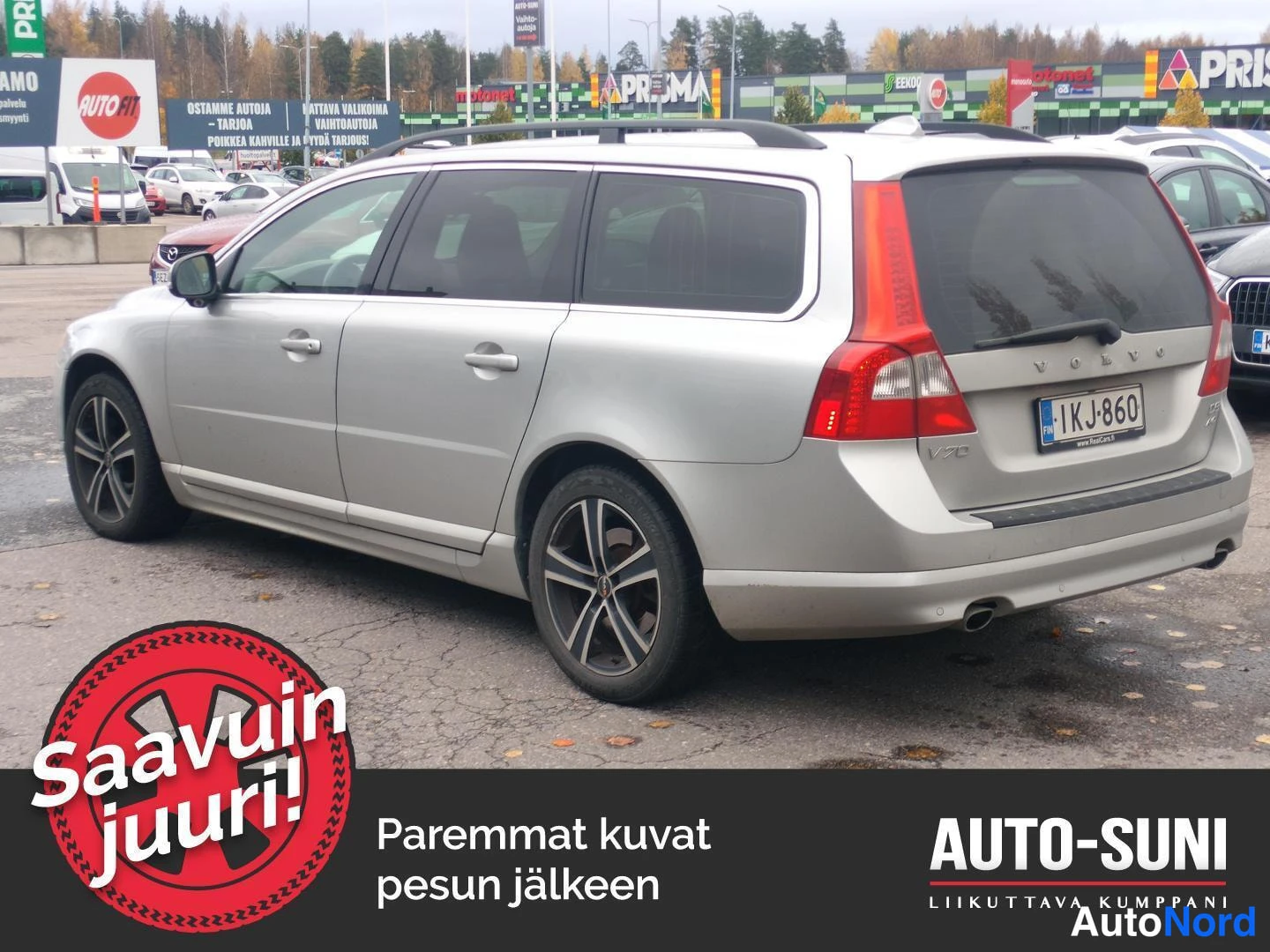 Hopea Volvo V70 2011, takaviisto, kuva 3