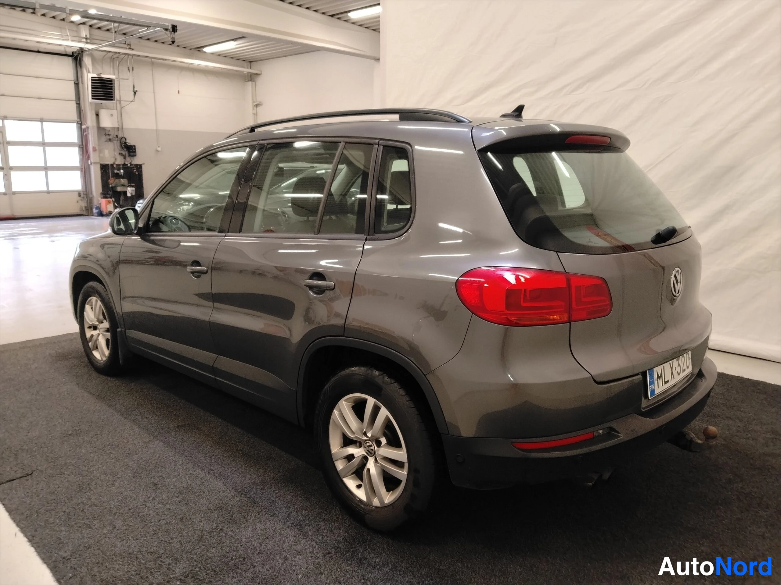 Harmaa Volkswagen Tiguan 2014, takaviisto, kuva 9