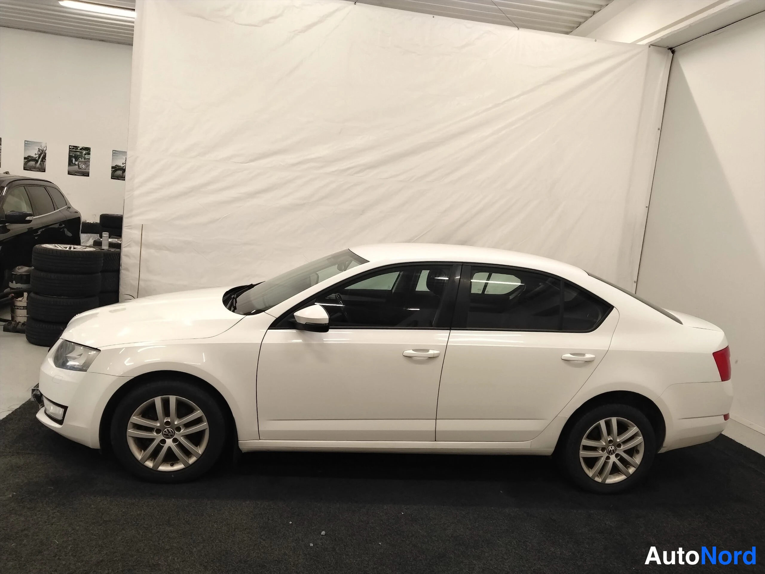 Valkoinen Skoda Octavia 2014, sivulta, kuva 8