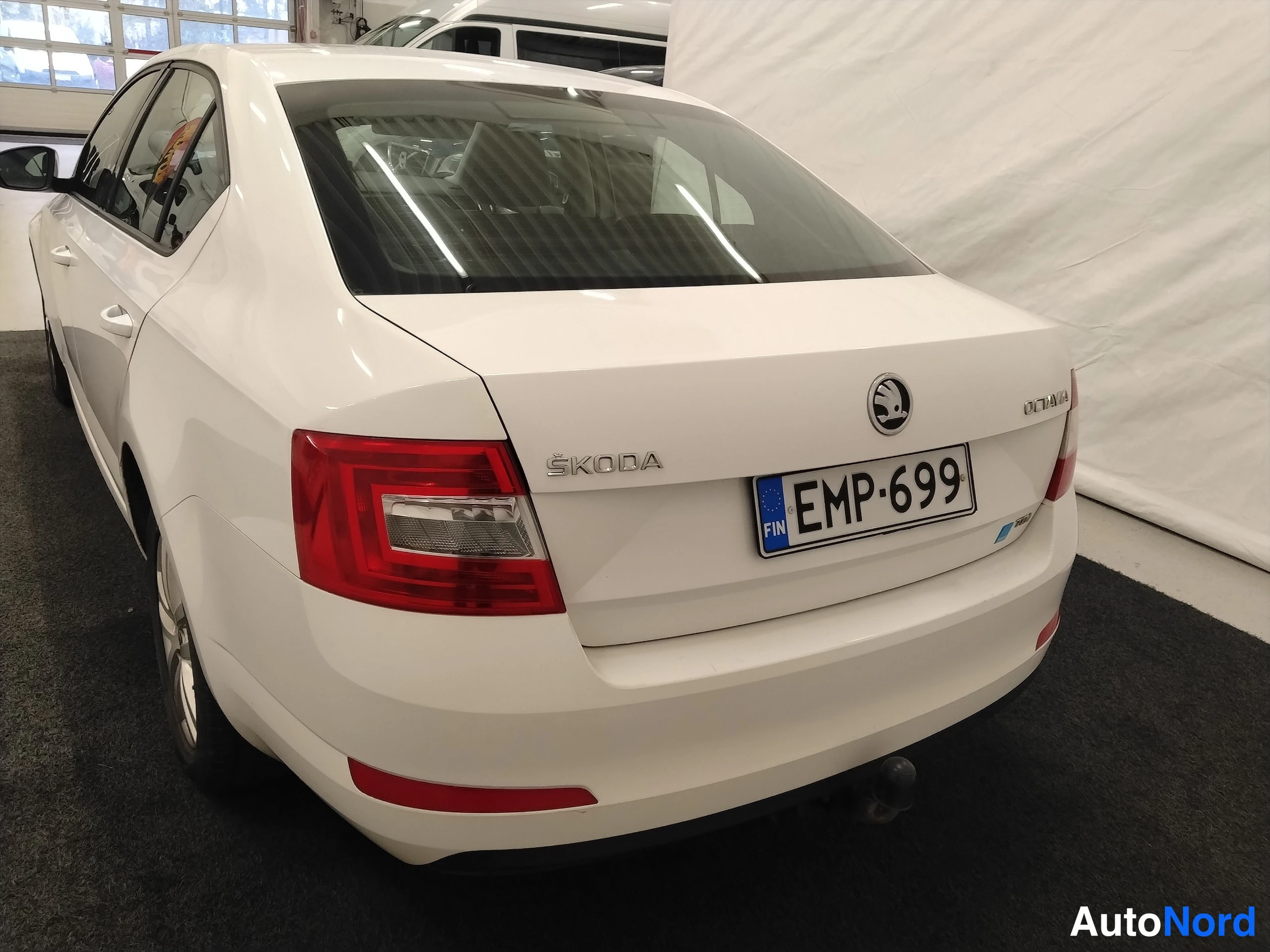 Valkoinen Skoda Octavia 2014, takaa, kuva 14
