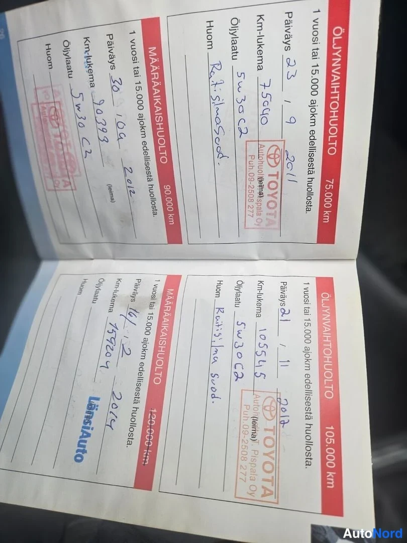 Musta Toyota Corolla Verso 2008, asiakirja, kuva 13